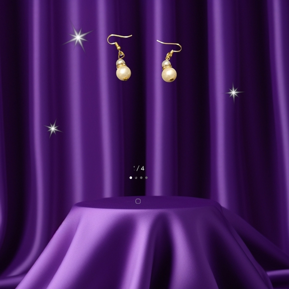 Pearl ear rings imitation - Picture 9 of 11